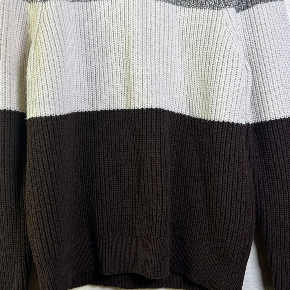 Banana Republic. Men's Gray, White, and Brown Sweater
